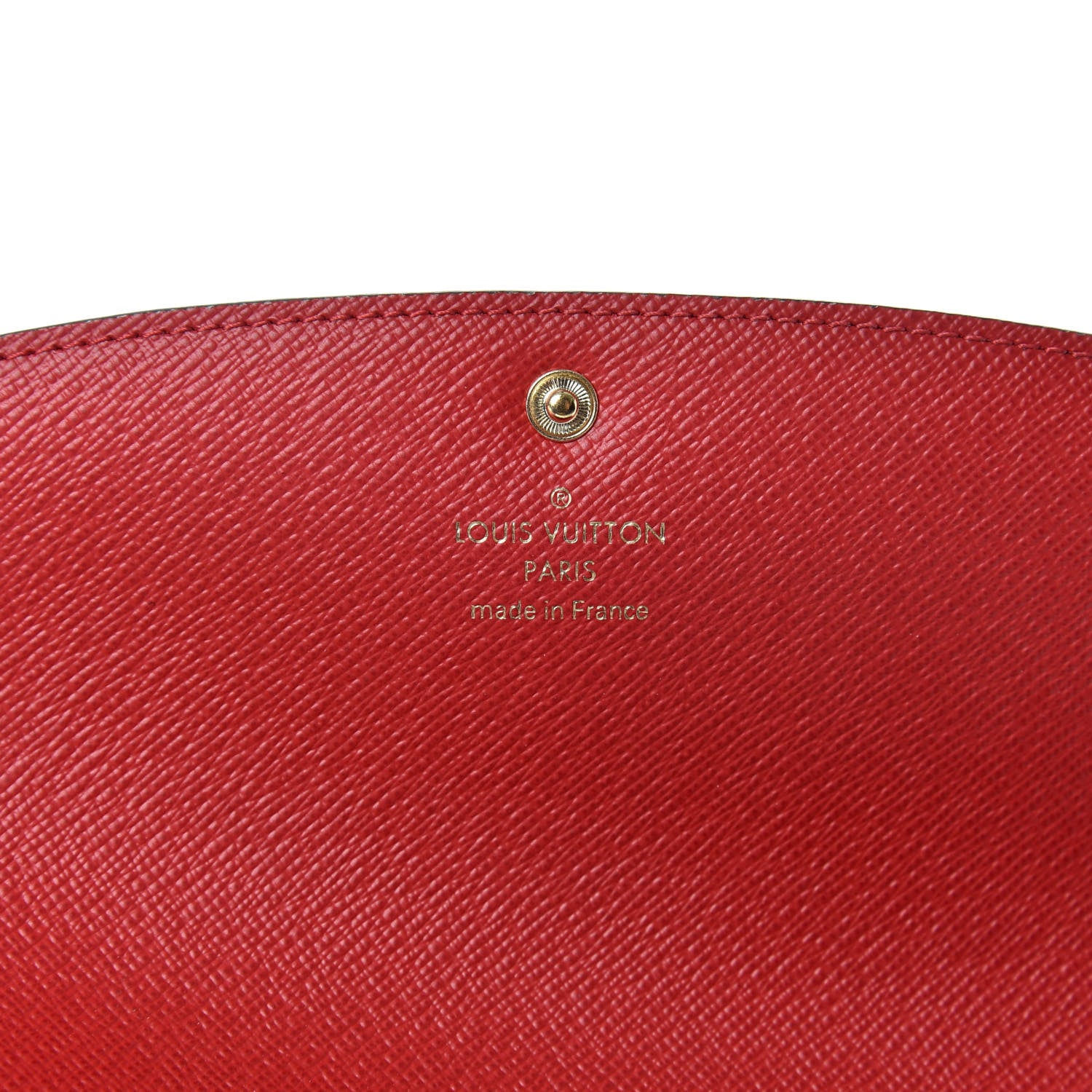 Louis Vuitton Damier Ebene Emilie Wallet Red 6 of 7