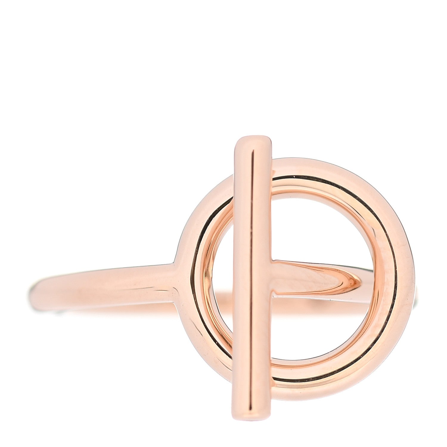 Hermes 18K Rose Gold PM Echappee Ring 51 5.75 1 of 6