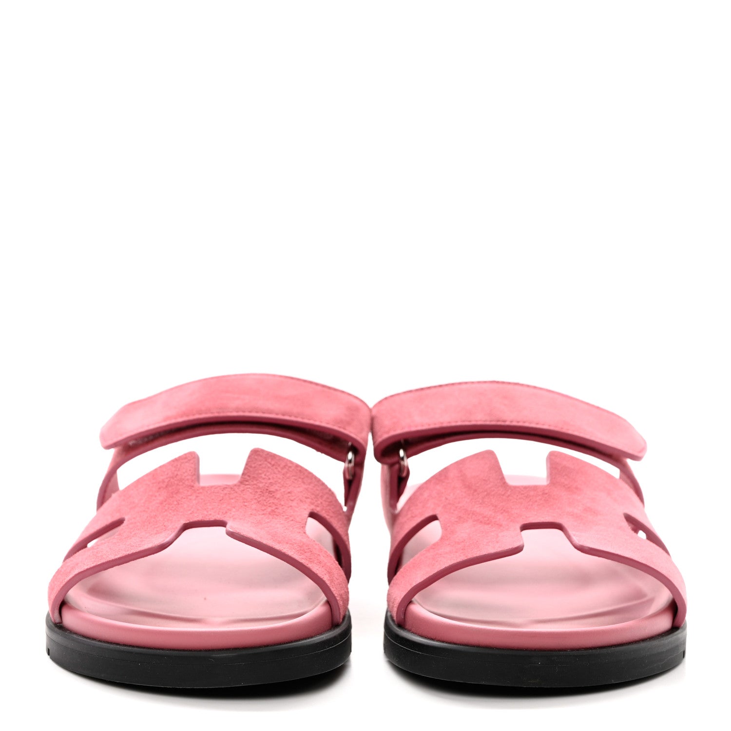 Hermes Suede Goatskin Womens Chypre Sandals 39 Rose Aphrodite 2 of 11