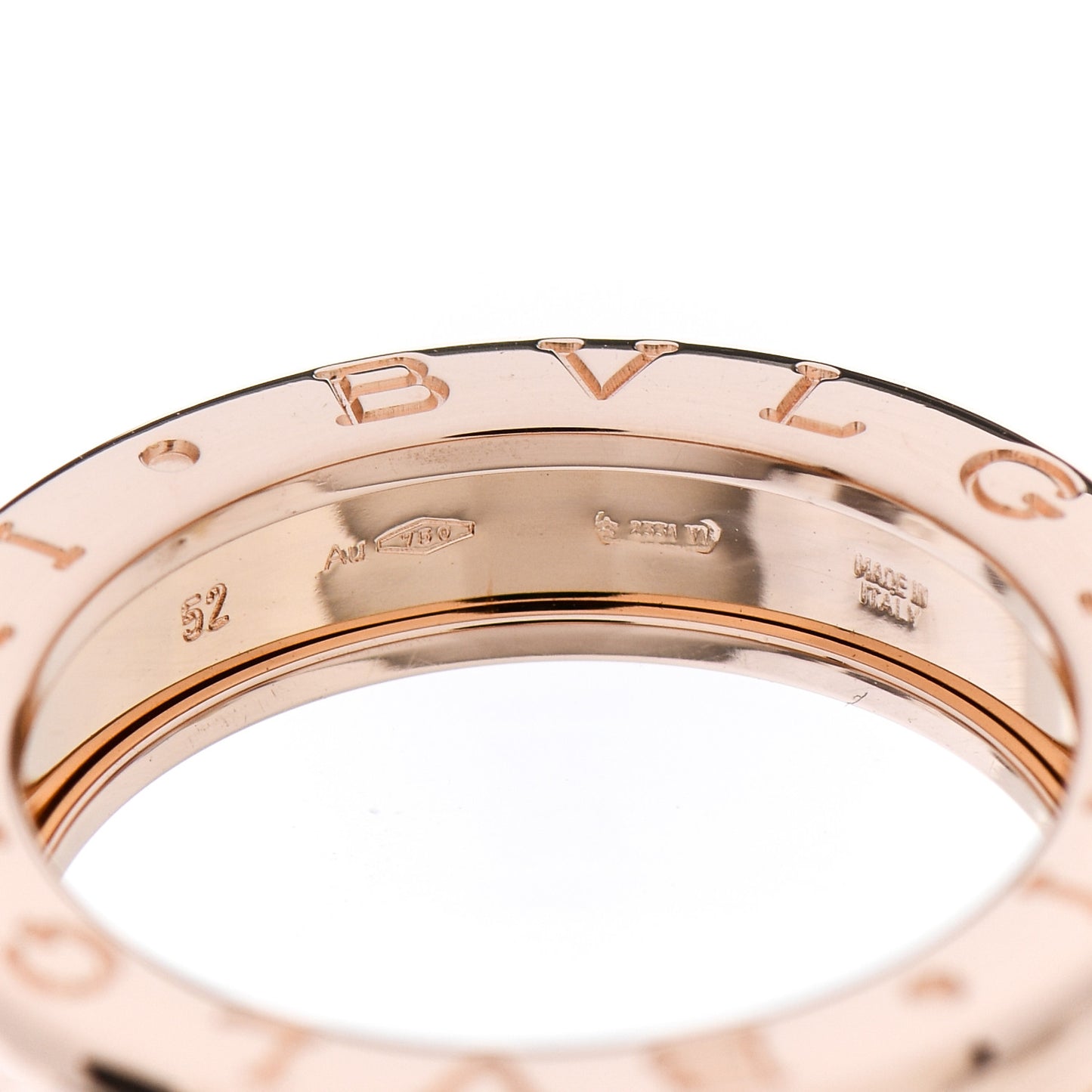 18K Rose Gold B.Zero1 One-Band Ring 52 6