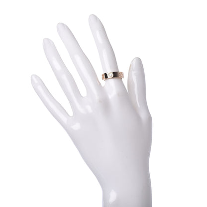 Cartier 18K Pink Gold 3 Diamond 5.5mm LOVE Ring 51 5.75 2 of 4