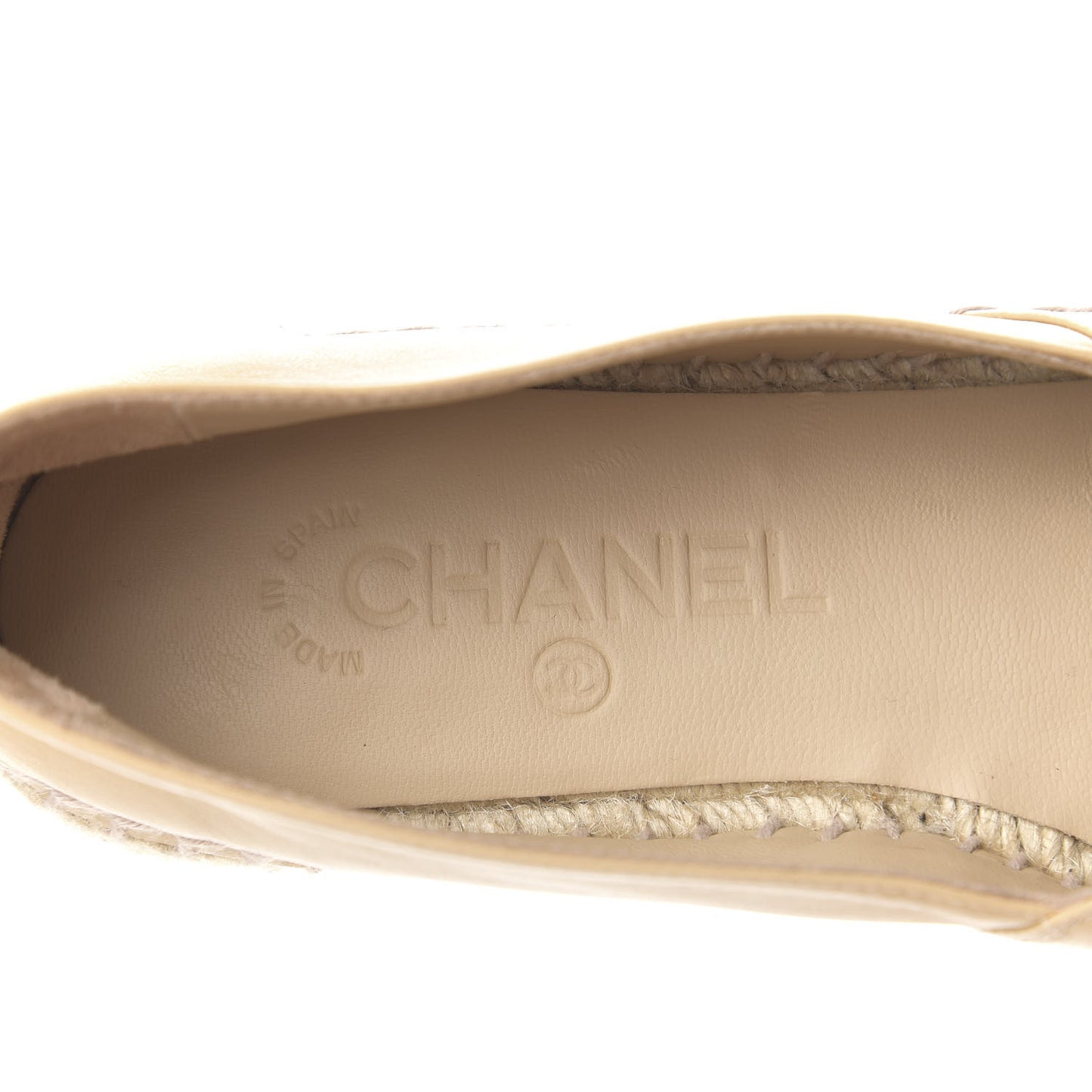 Lambskin CC Espadrilles 39 Beige Black