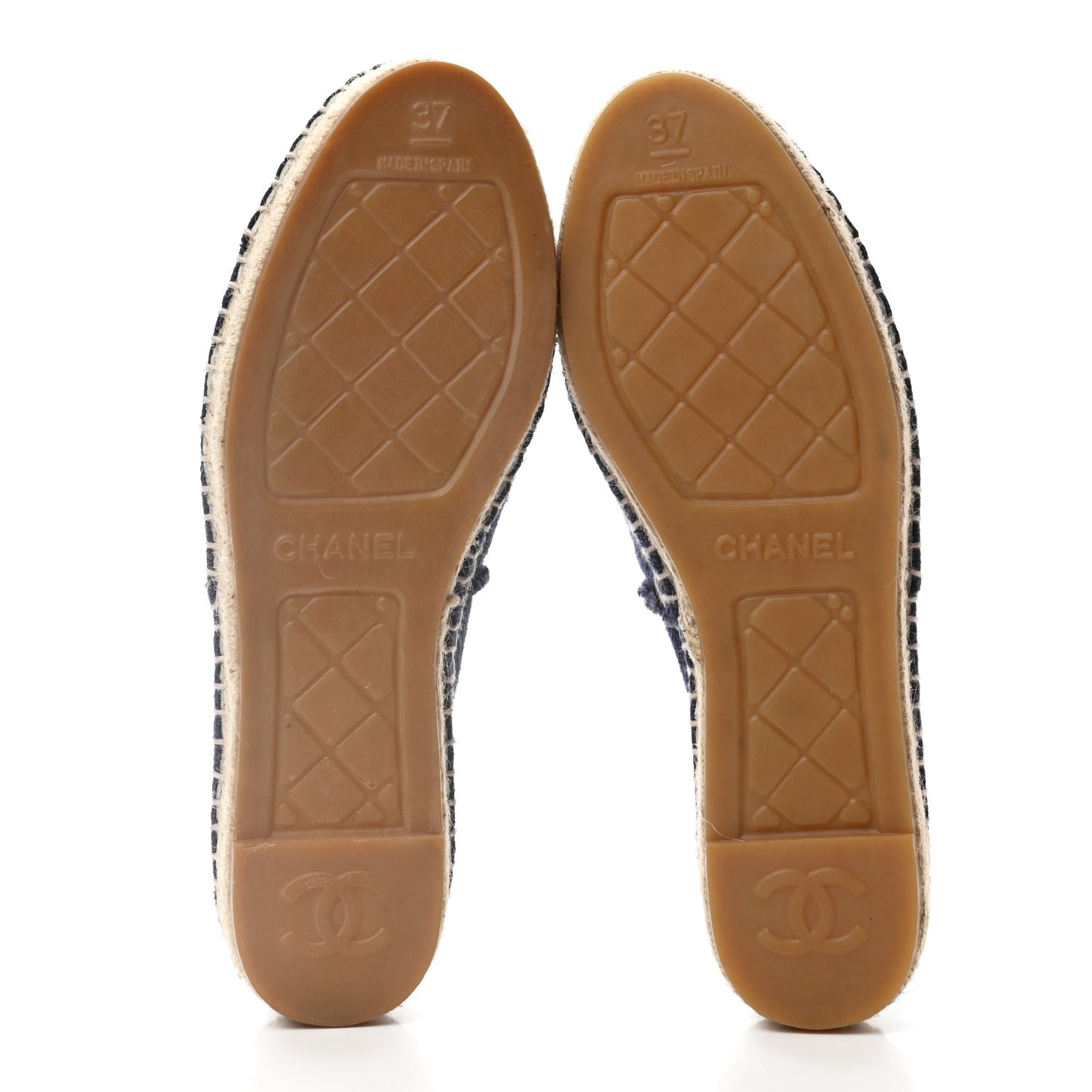 Denim Toile CC Espadrilles 37 Navy Black
