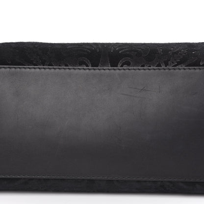 Gucci Nubuck Brocade Medium Soft Stirrup Tote Black 11 of 14