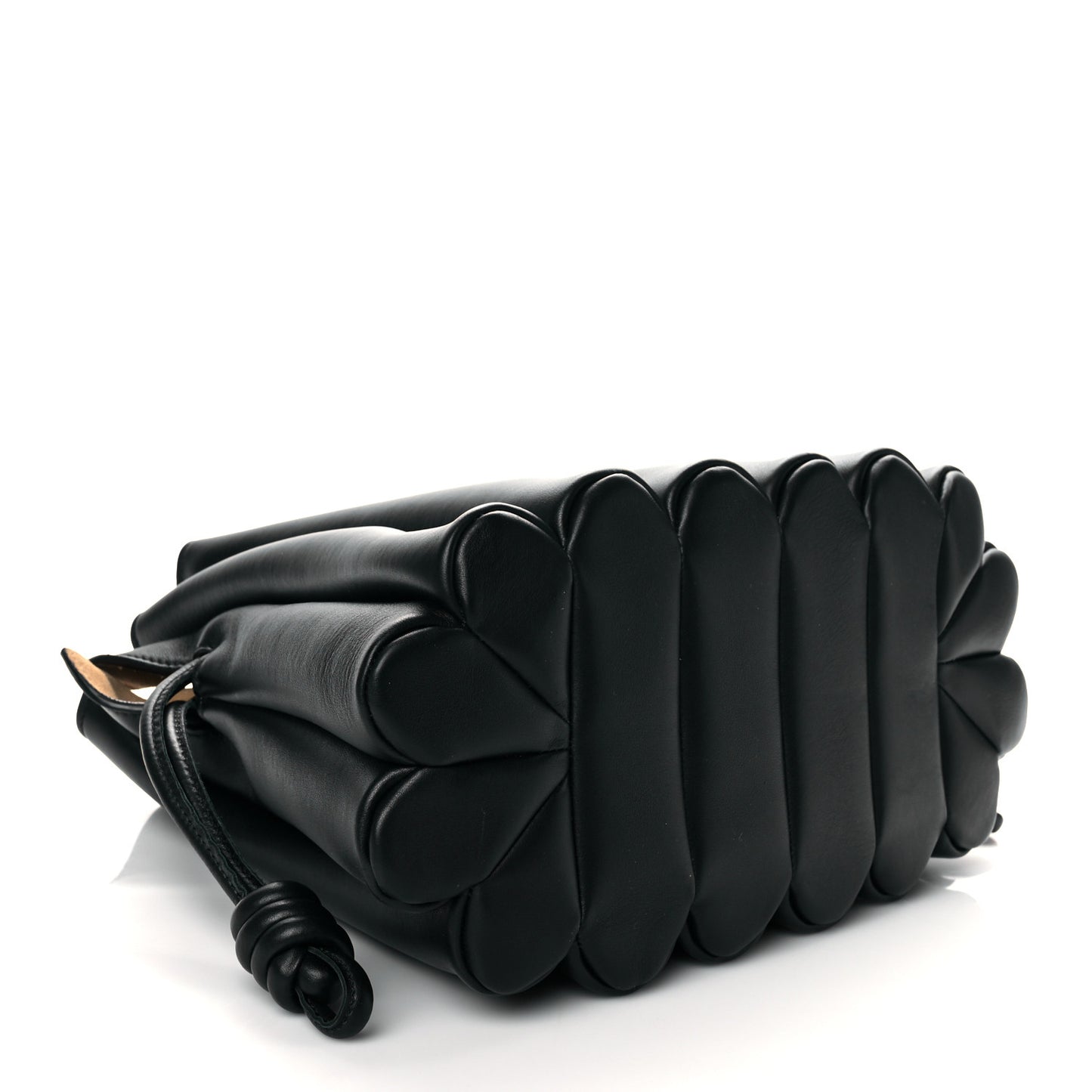 Calfskin Ondas Flamenco Knot Bag Black