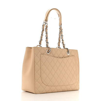Chanel Caviar Quilted Grand Shopping Tote GST Beige 3 of 15