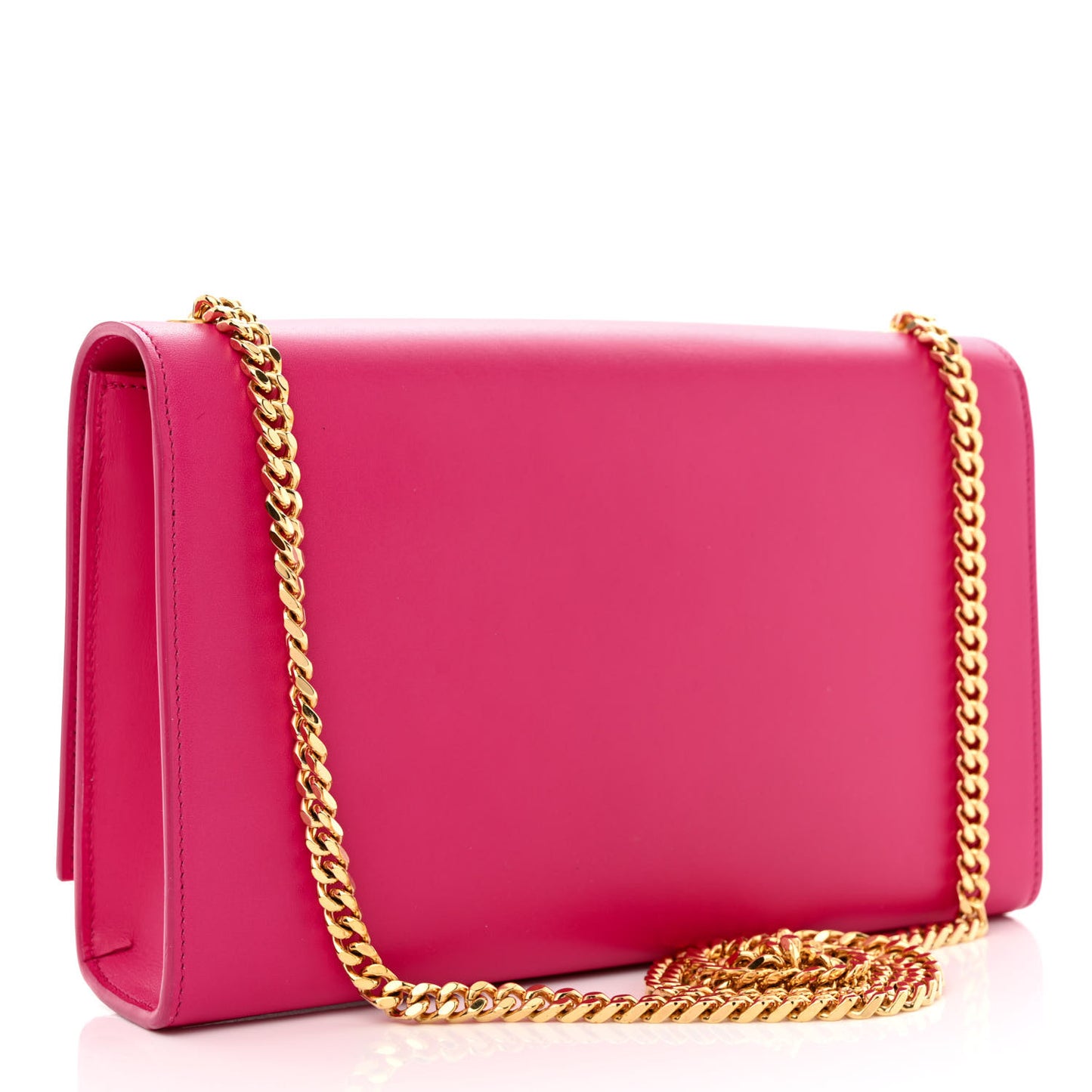 Smooth Calfskin Medium Classic Monogram Kate Tassel Satchel Fuchsia