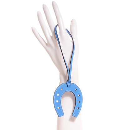 Hermes Swift Paddock Horseshoe Bag Charm Bleu Paradis 2 of 5