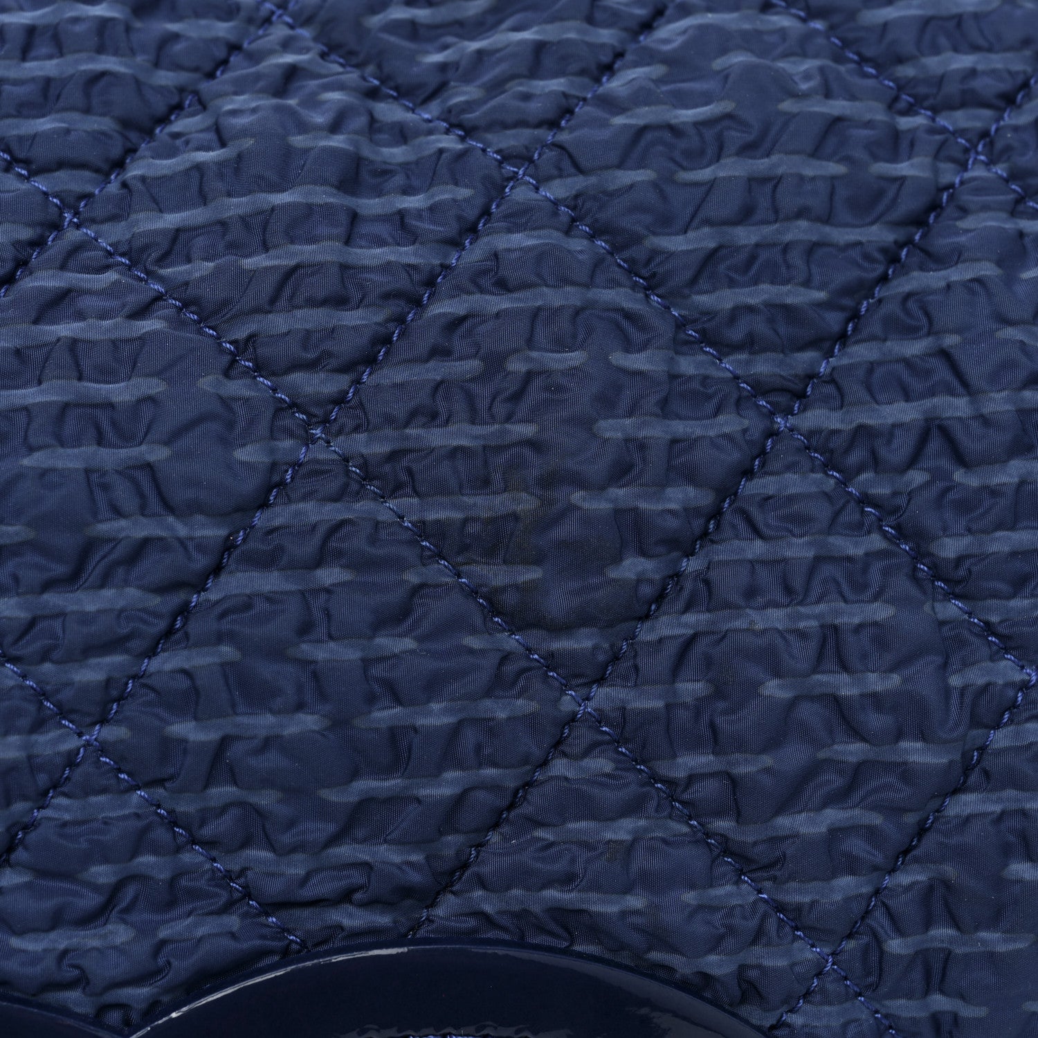 Chanel Nylon Patent Quilted CC Accordion Flap Bag Blue 15 of 18