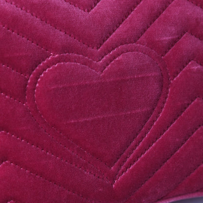 Gucci Velvet Matelasse Small GG Marmont Shoulder Bag Light Raspberry Rose 12 of 12