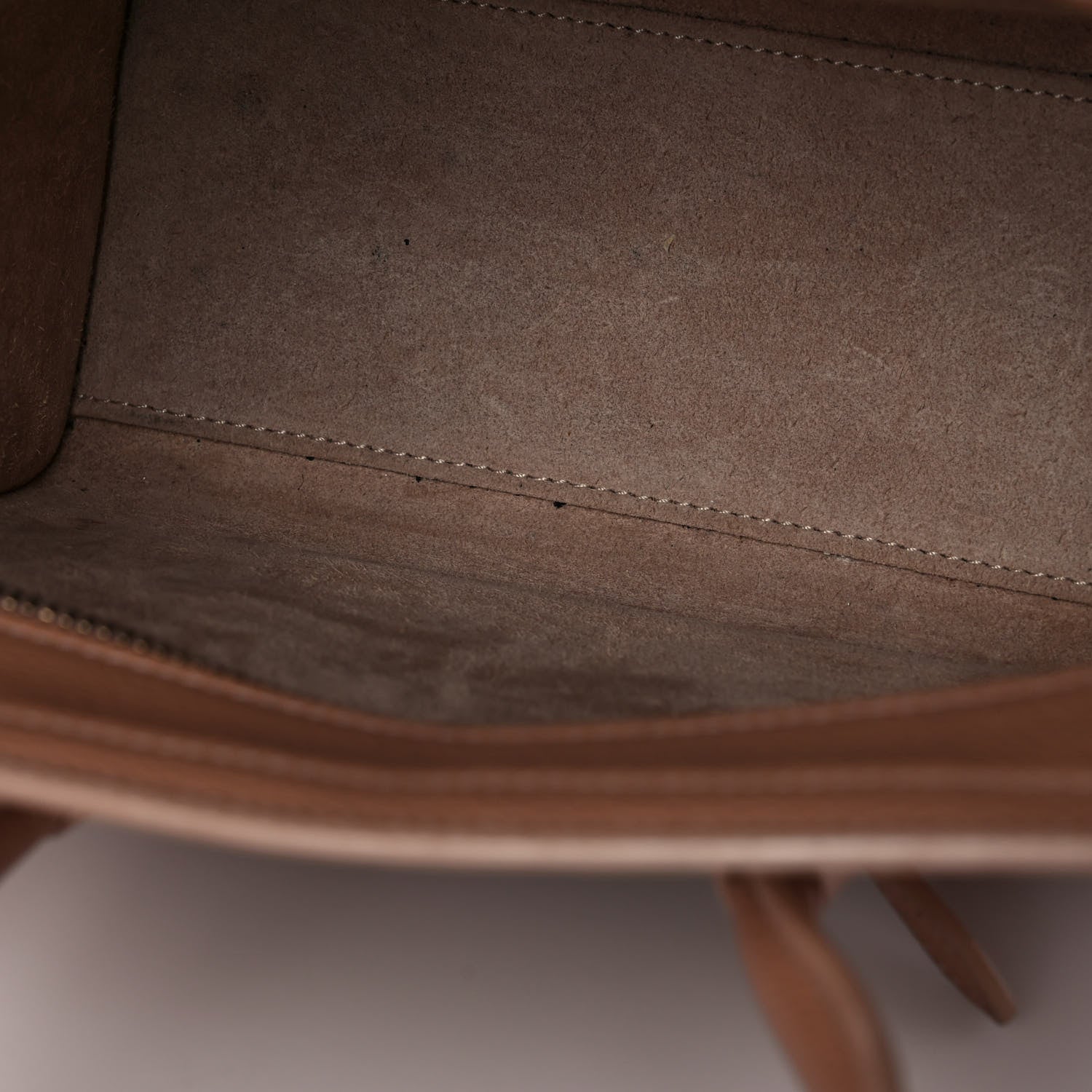 Celine Drummed Calfskin Nano Luggage Camel 12 of 12