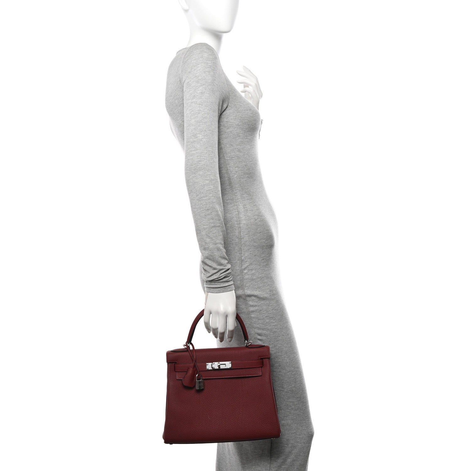 Hermes Togo Kelly Retourne 28 Rouge H 3 of 11
