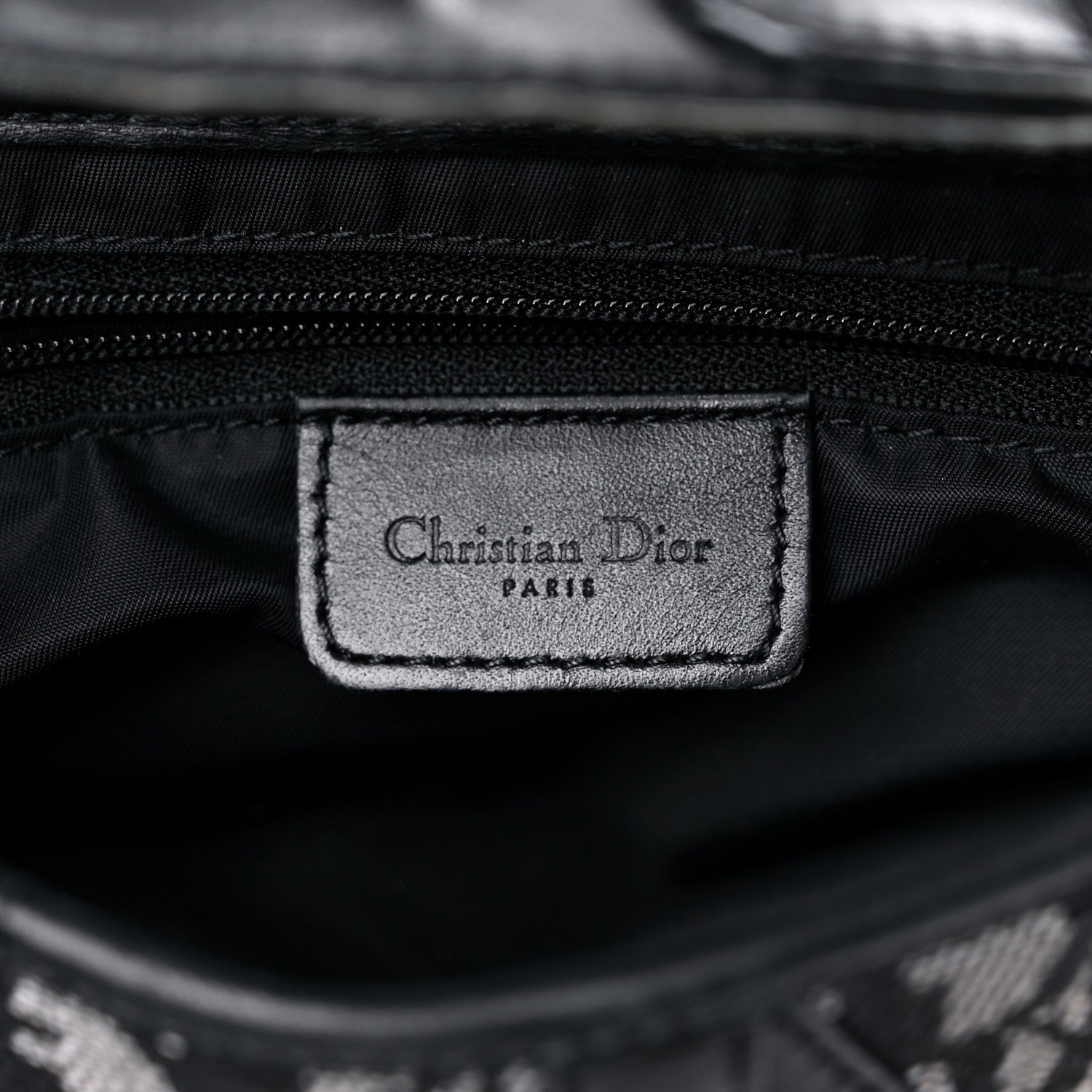 Christian Dior Monogram Saddle Bag Black 6 of 18