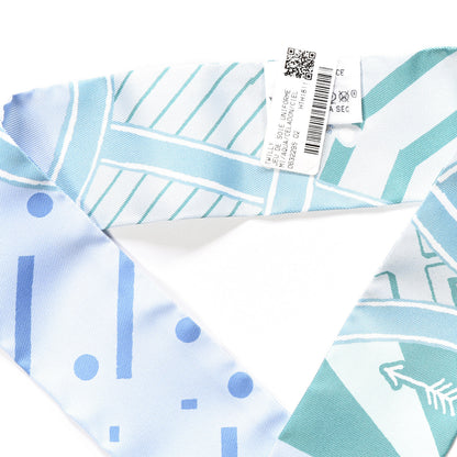 Hermes Silk Jeu de Soie Uniforme Twilly Aqua Celadon Ciel 2 of 3