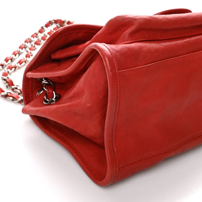 Chanel Ultra Soft Suede Calfskin Natural Beauty Flap Bag Red 9 of 11