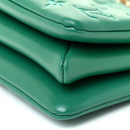 Louis Vuitton Lambskin Embossed Monogram Coussin BB Emeraude 10 of 11