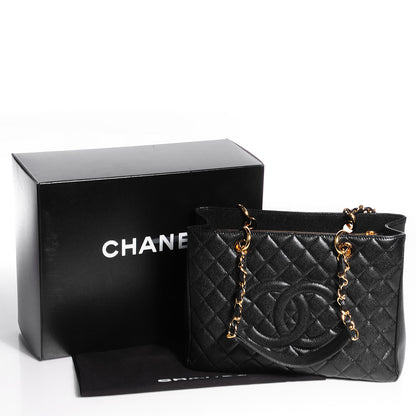 Chanel Caviar Grand Shopping Tote GST Black 5 of 8