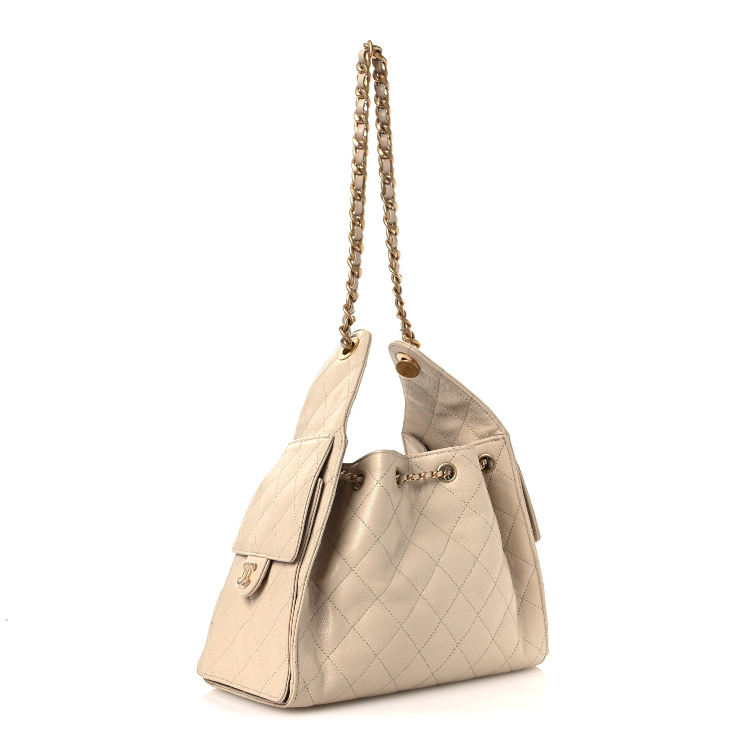 Chanel Caviar Quilted Small Chanel 25 Handbag Beige 3 of 13