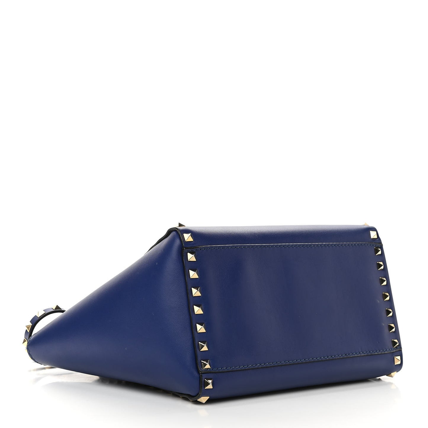 Vitello Small Rockstud Double Handle Tote Blue China