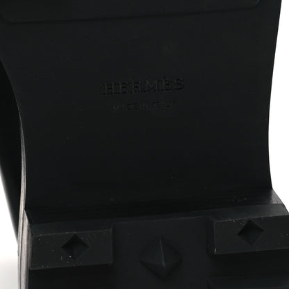Hermes Glossed Calfskin Funk Ankle Boots 36 Black 6 of 9