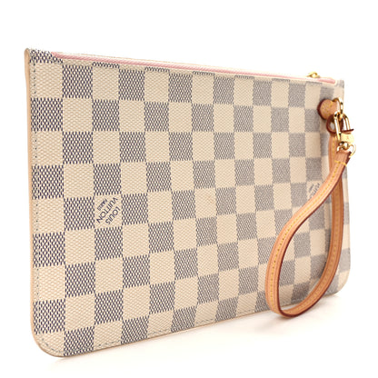 Louis Vuitton Damier Azur Neverfull MM GM Pochette Rose Ballerine 3 of 10