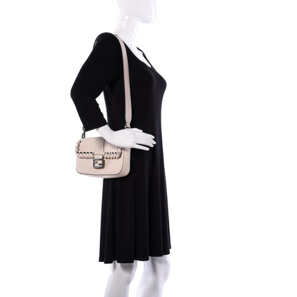 Fendi Vitello Dolce Lace Up Baguette Camelia 2 of 19