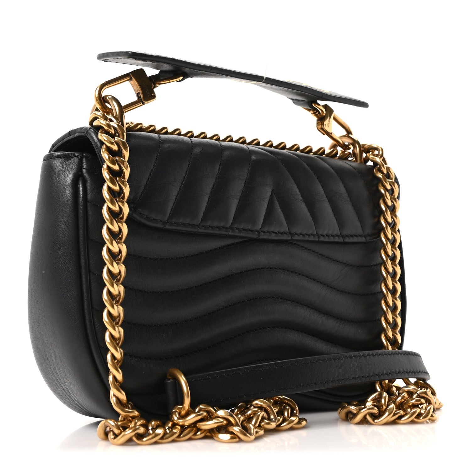 Louis Vuitton Calfskin New Wave Chain PM Black 3 of 9