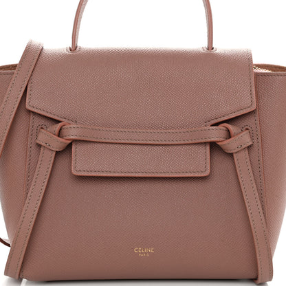 Celine Grained Calfskin Nano Belt Bag Antique Rose 7 of 10