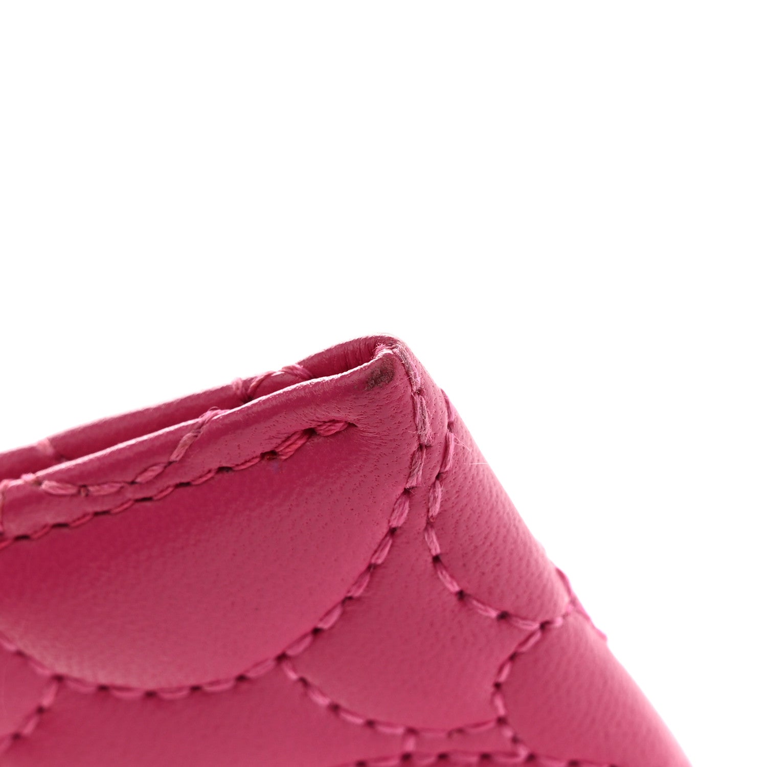 Chanel Lambskin Camellia Embossed Card Holder Fuchsia 10 of 13
