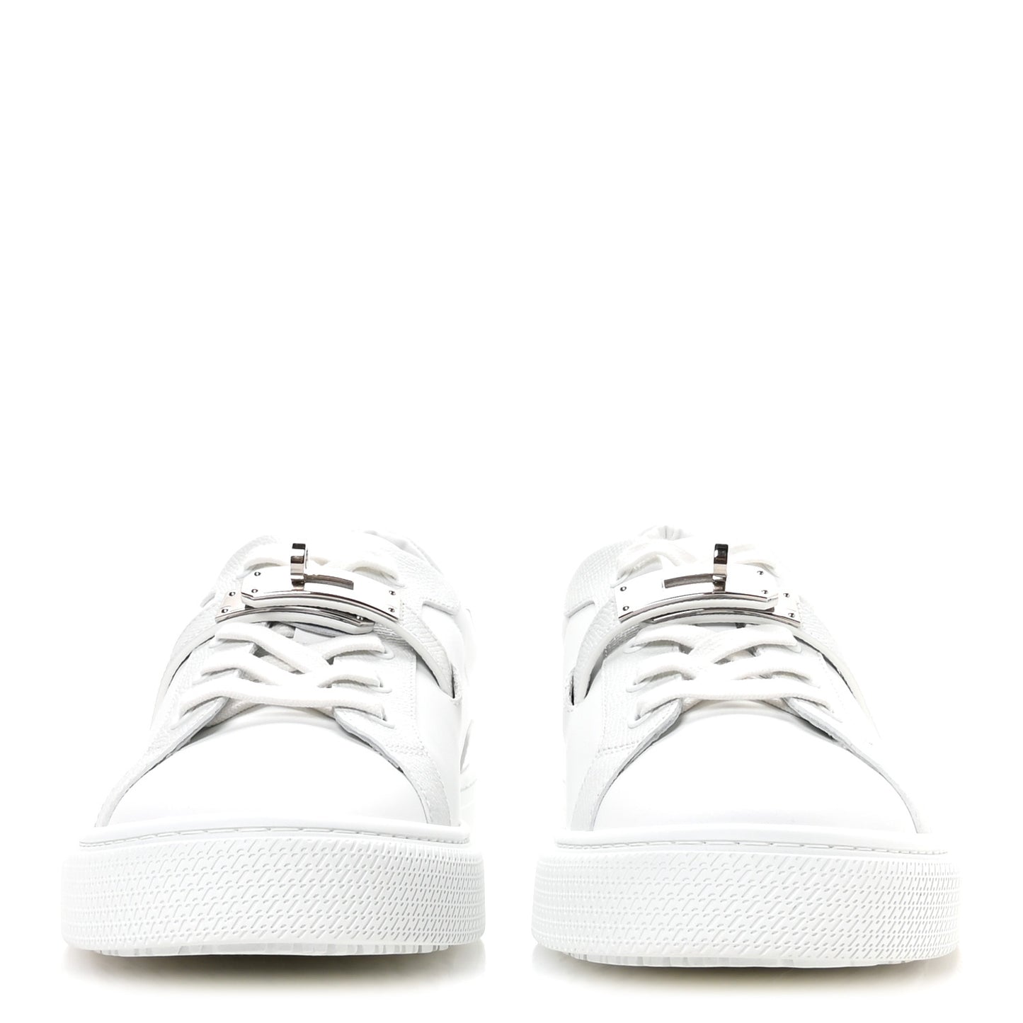Calfskin Epsom Mens Day Sneakers 42 White