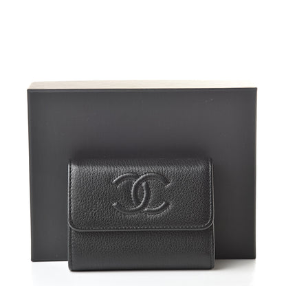 Chanel Calfskin Timeless CC Card Holder Wallet Black 9 of 9