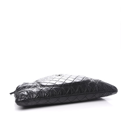 Chanel Aged Calfskin Oversized Reissue Overnight Tote Black 4 of 10