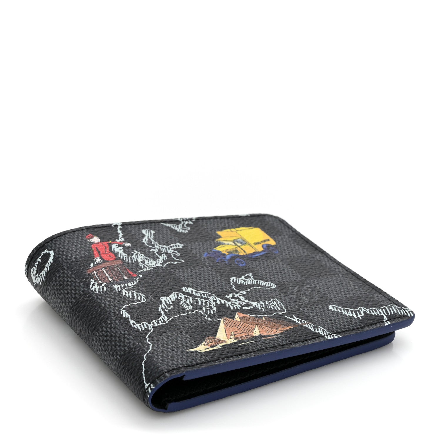 Louis Vuitton Damier Graphite World Map Slender Wallet 4 of 8