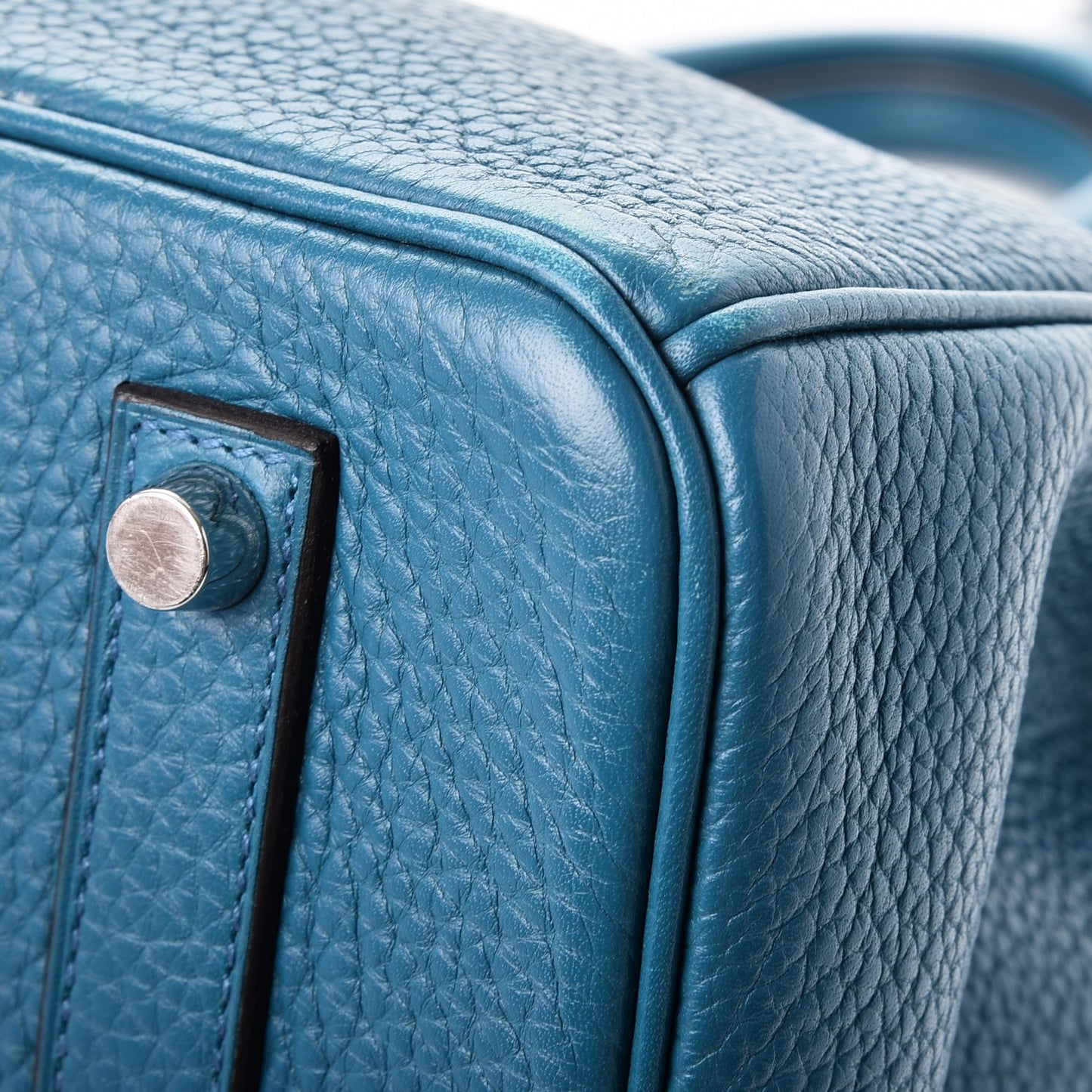 Taurillon Clemence Birkin 35 Bleu Izmir