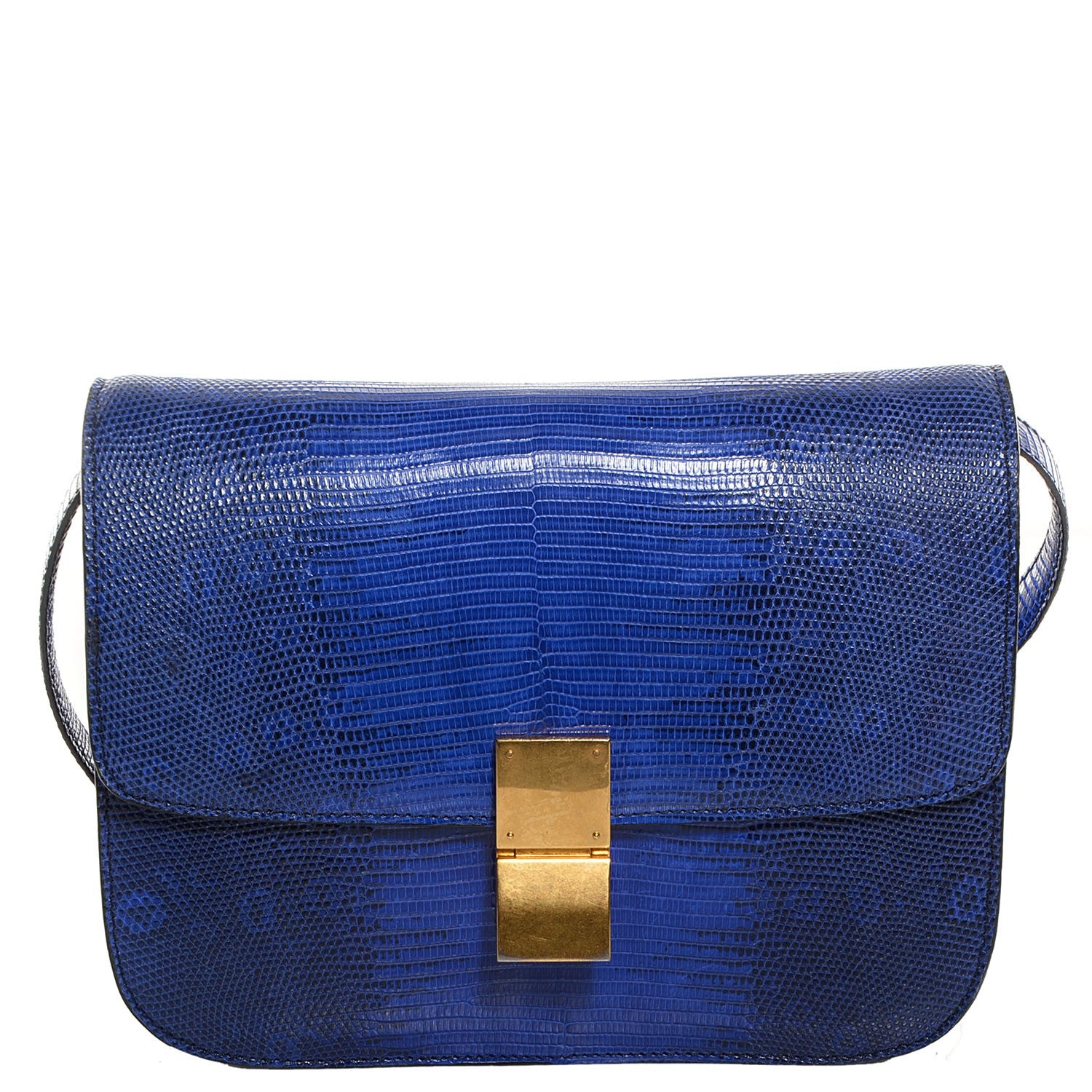 Celine Lizard Medium Classic Box Flap Bag Indigo 1 of 7