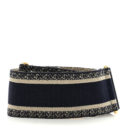Christian Dior Canvas Embroidered Shoulder Strap Blue 2 of 4