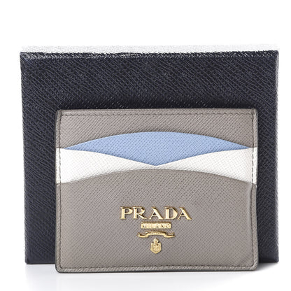 Prada Saffiano Metal Card Case Argilla 9 of 9