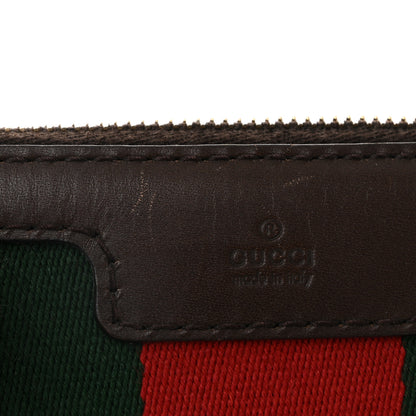 Gucci Monogram Selleria Calfskin Vintage Web Medium Boston Beige Ebony Cocoa 13 of 13