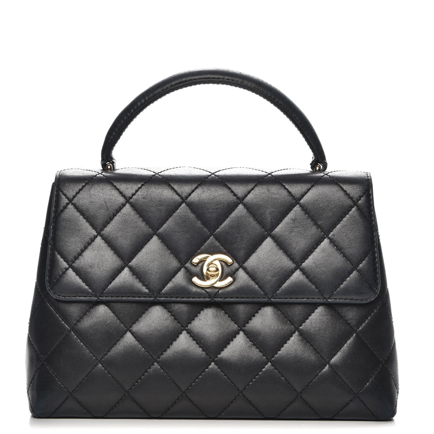Chanel Lambskin Quilted Medium Kelly Flap Bag Black 1 of 13