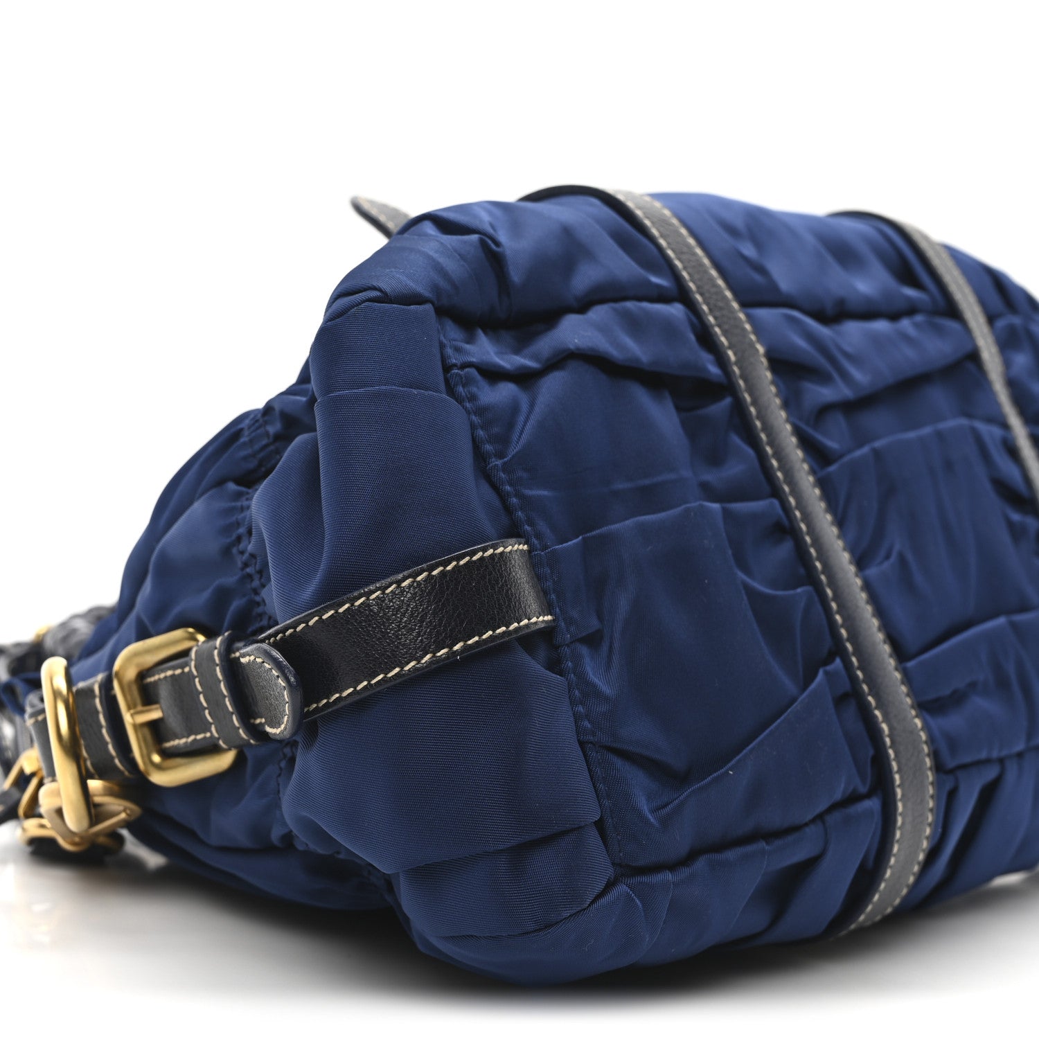 Prada Tessuto Nylon Gaufre Shopping Satchel Bluette 16 of 19