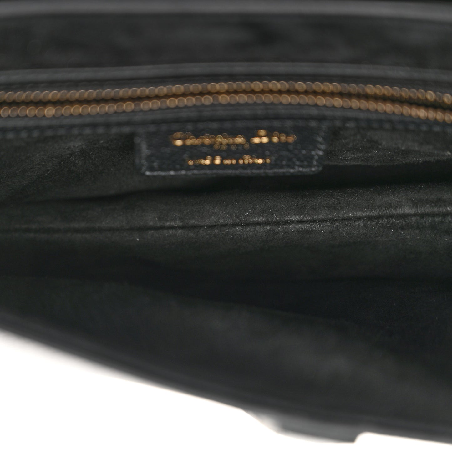 Grained Calfskin Saddle Bag Black