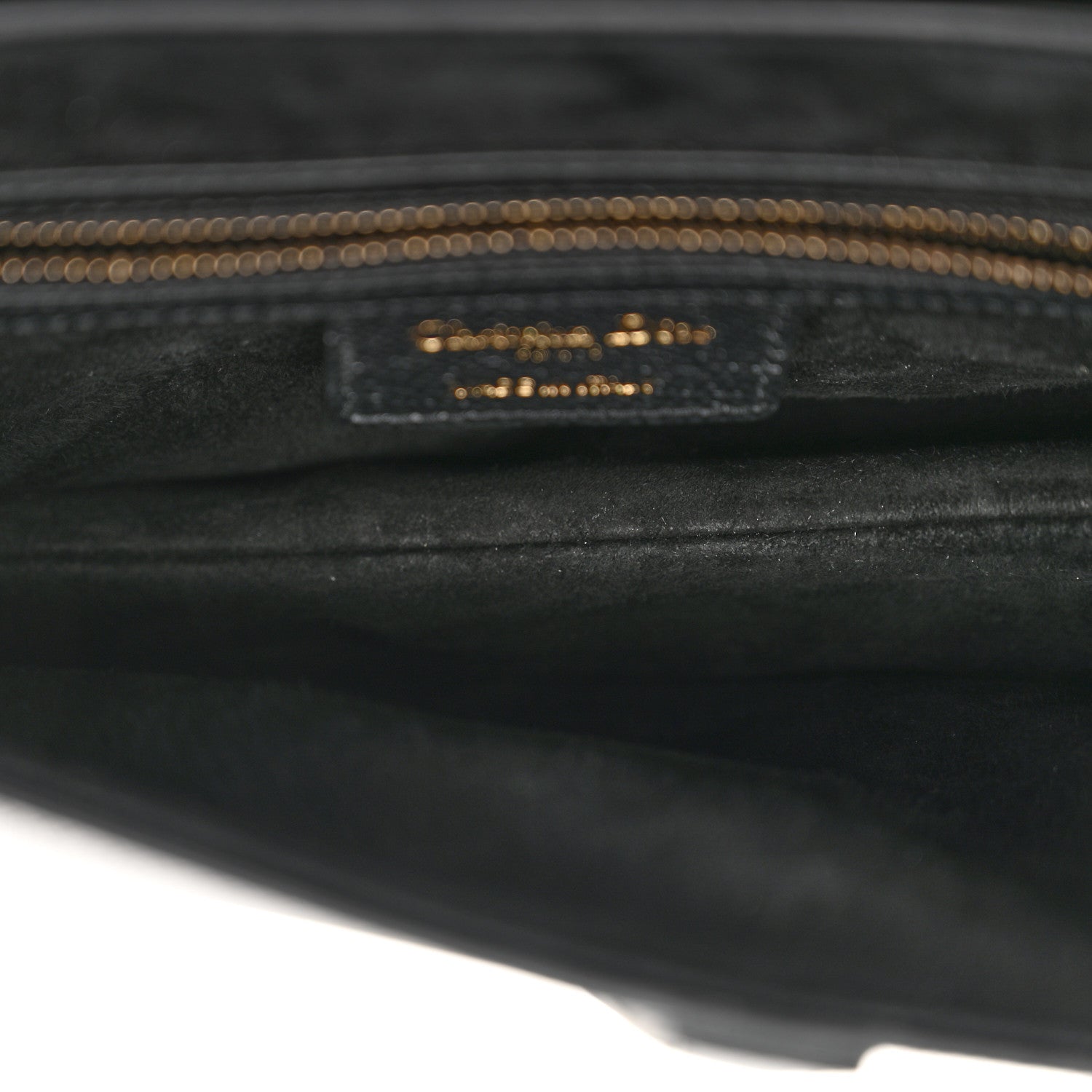 Christian Dior Grained Calfskin Saddle Bag Black 5 of 11