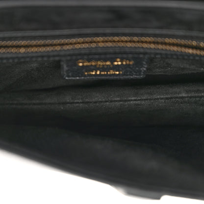 Christian Dior Grained Calfskin Saddle Bag Black 5 of 11