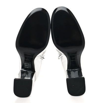 Balenciaga Miroir Calfskin Ankle Booties 38.5 Argent 5 of 7