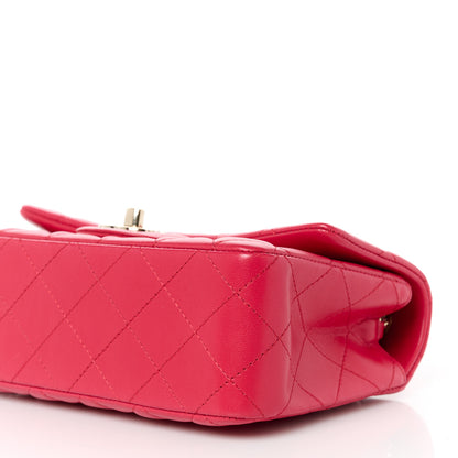 Chanel Lambskin Quilted Mini Rectangular Flap Dark Red 11 of 12