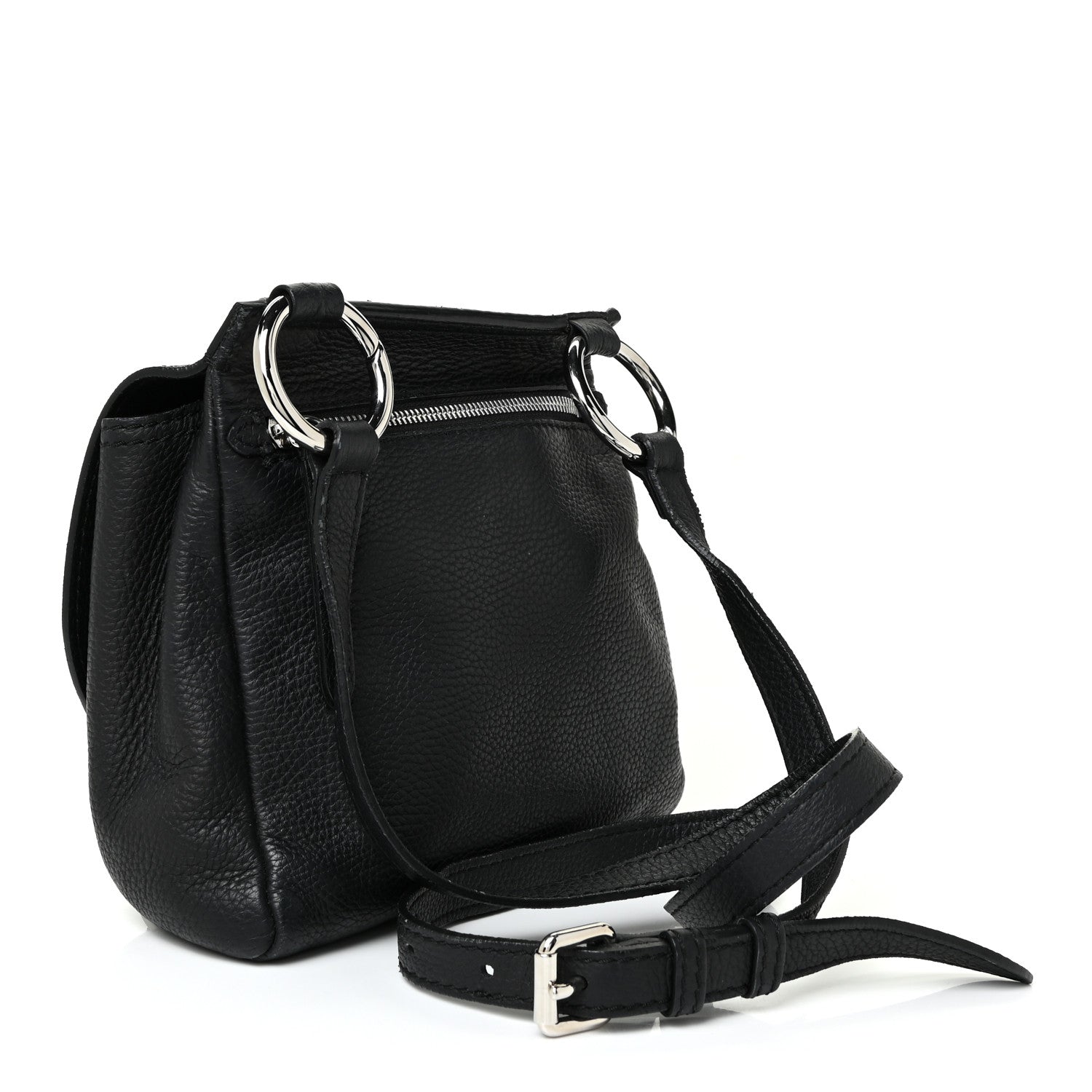 Burberry Soft Grain Calfskin Baby Bridle Saddle Bag Black 3 of 13