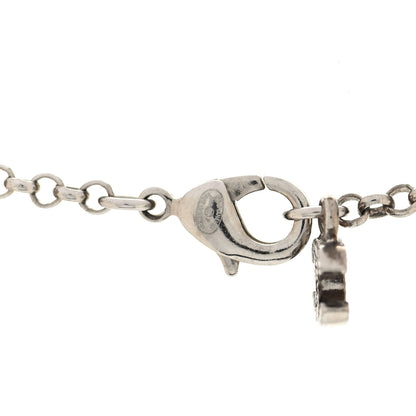 Chanel Crystal CC Medallion Pendant Necklace Silver 4 of 4