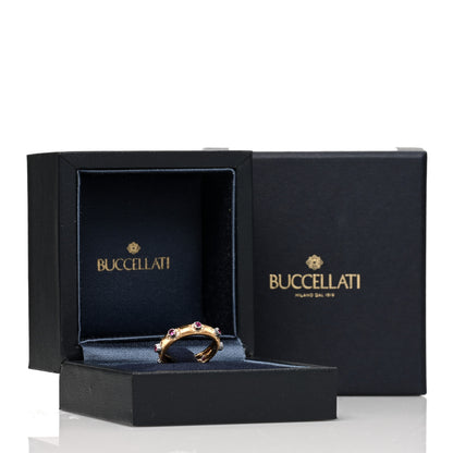 Buccellati 18K Yellow White Gold Ruby Macri Positano Eternelle Ring 51 5.75 5 of 5