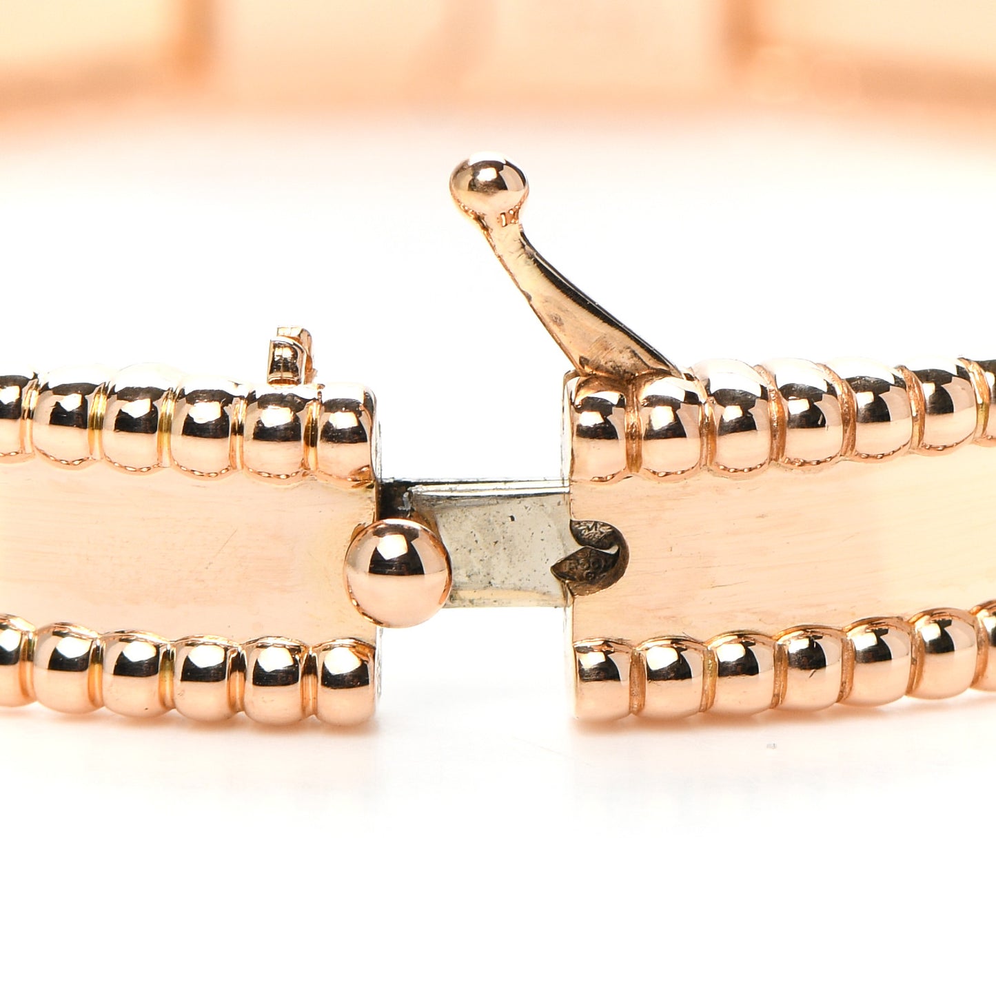 18K Rose Gold Perlee Signature Bangle Bracelet M