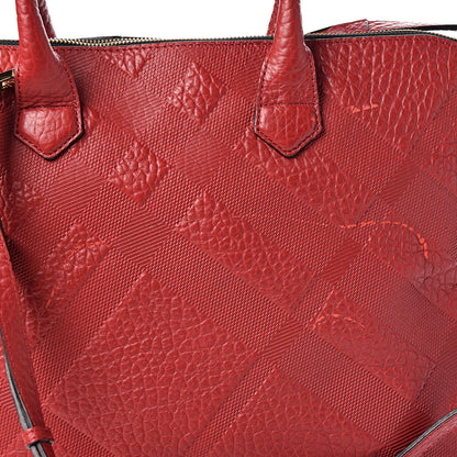 Burberry Heritage Grain Check Embossed Medium Dewsbury Tote Peony Rose 11 of 13